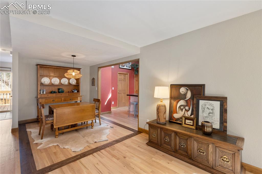 Spacious dining area off the large kitchen