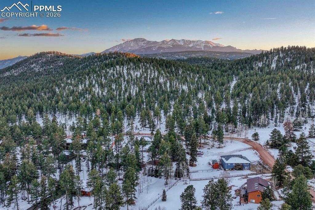 East view of Pikes Peak
