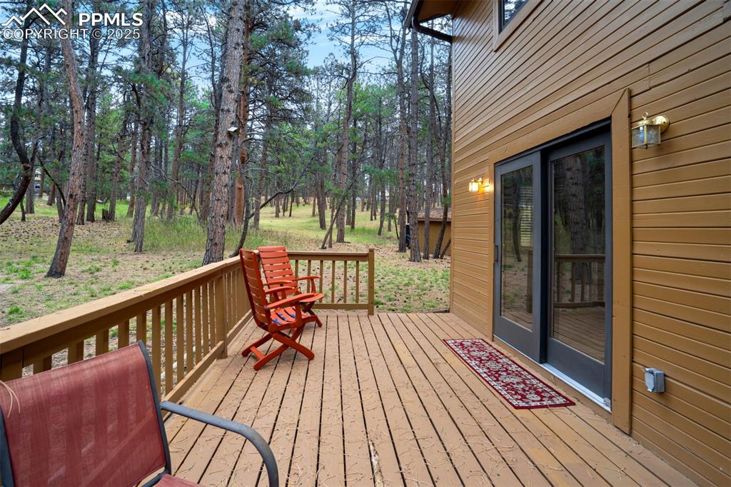 View of wooden deck