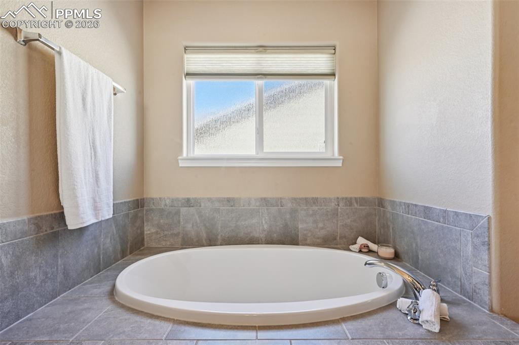 Large soaking tub