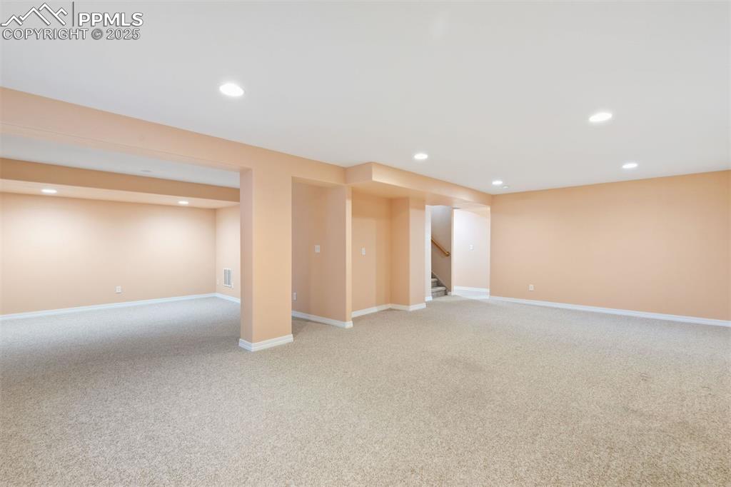 Spacious basement with endless possibilities.