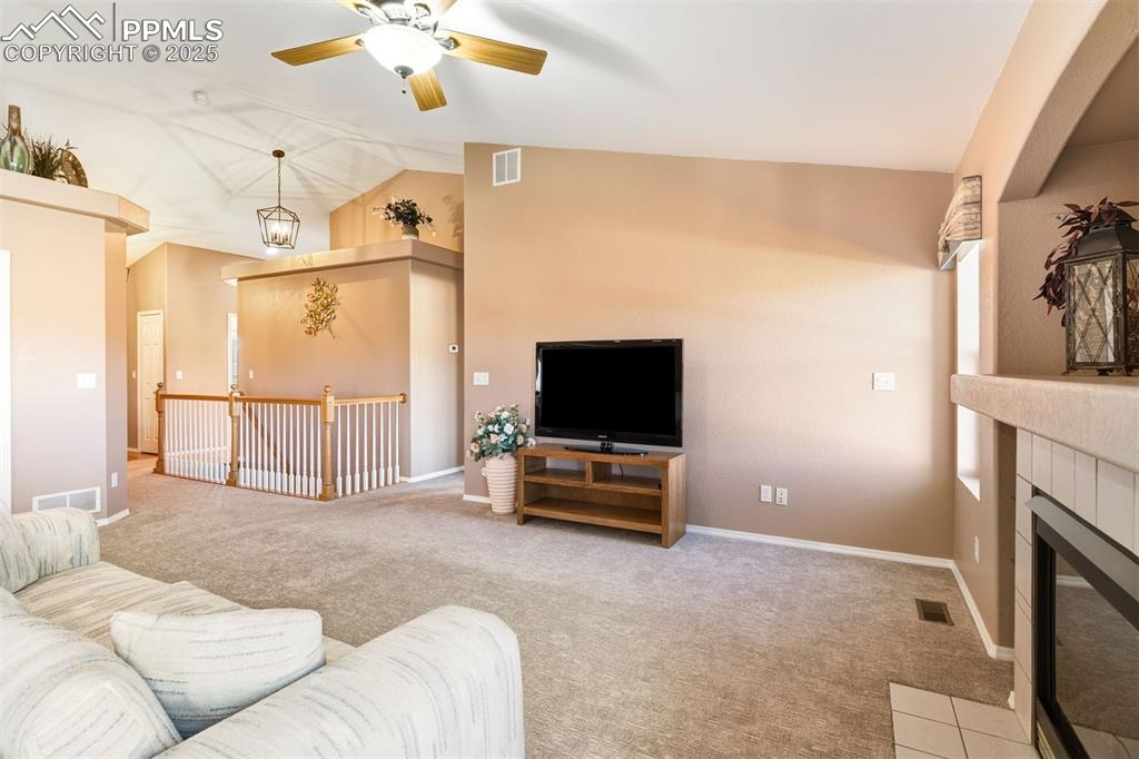 Enjoy main level living and tall vaulted ceiling.
