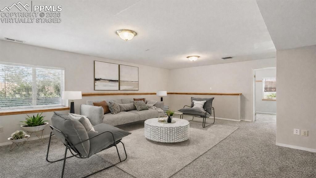 Basement - virtually staged