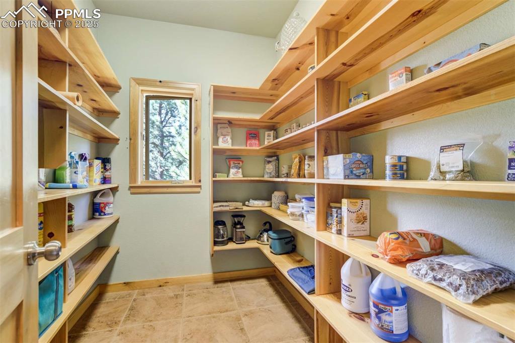 View of large pantry