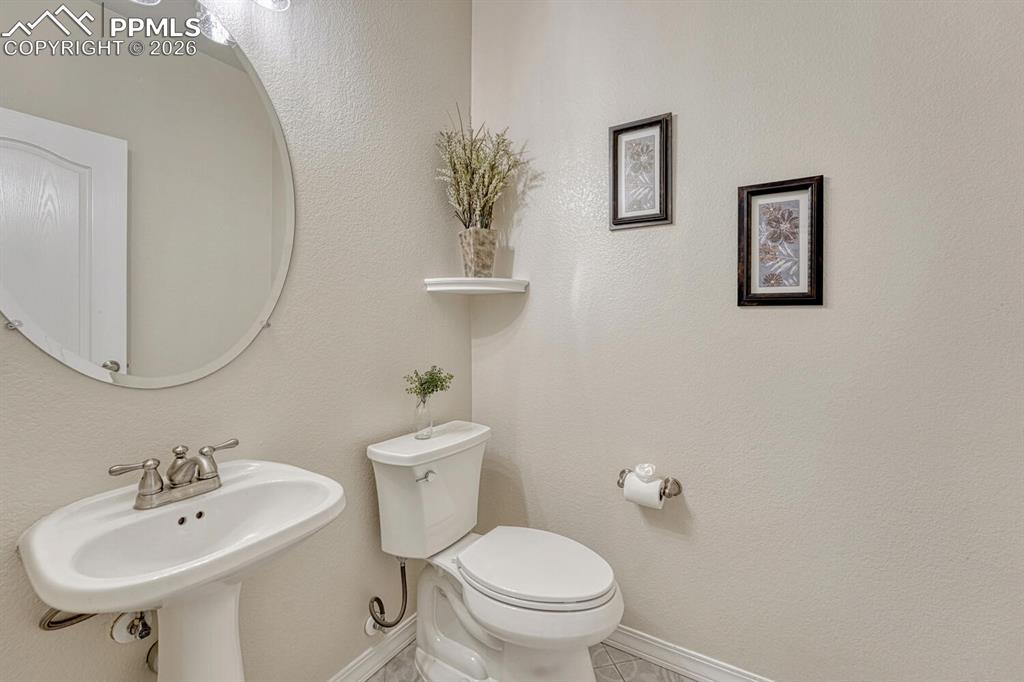 Main level powder bathroom