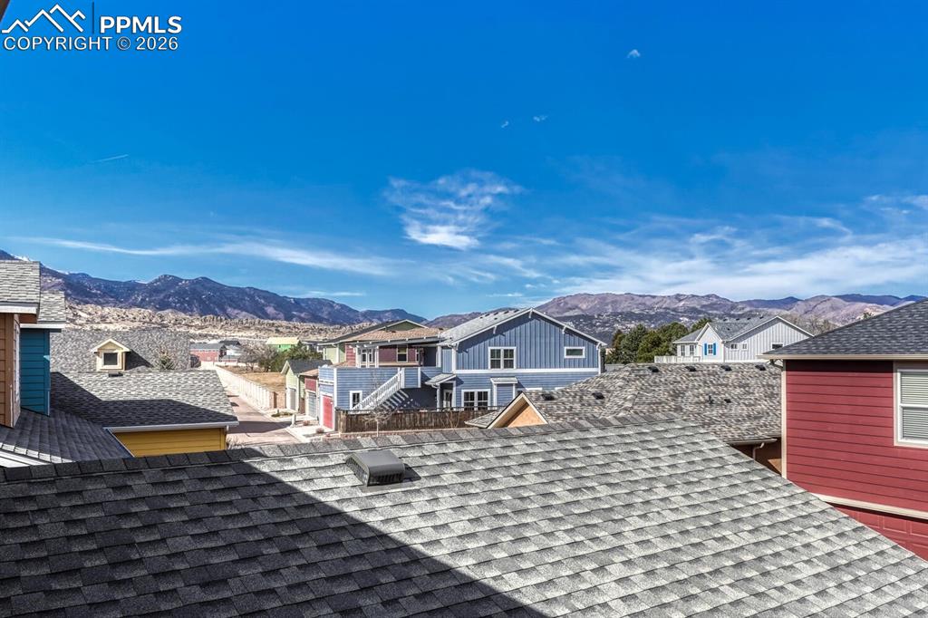 Mountain view from primary bedroom