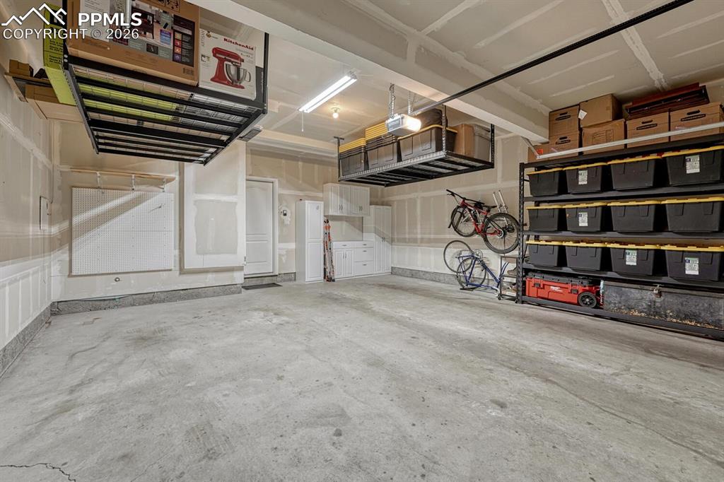 Garage with extra storage space!