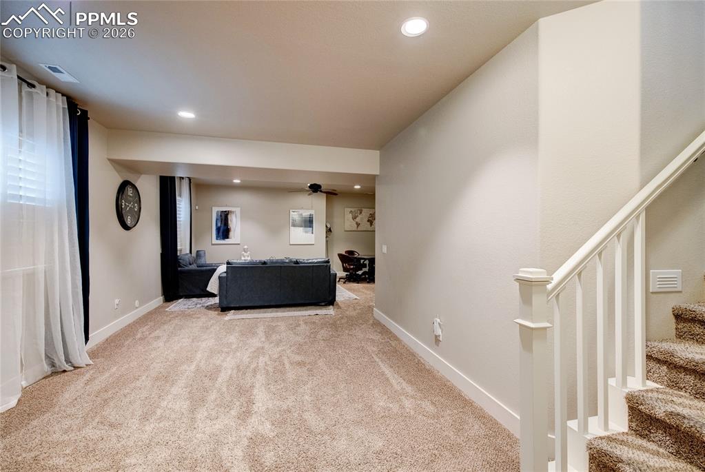 Spacious finished basement