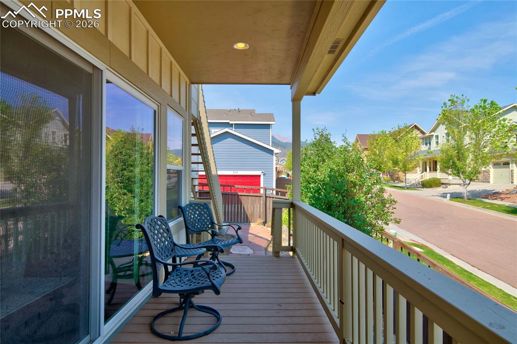 Balcony off main level living room