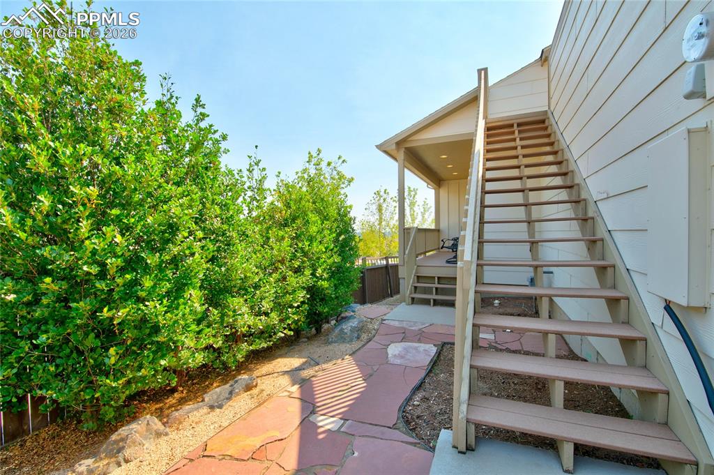 Stairs to rooftop terrace