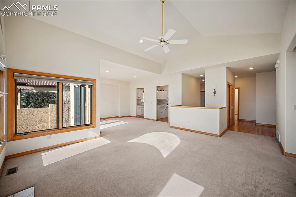 Open Living Room to Dining Room