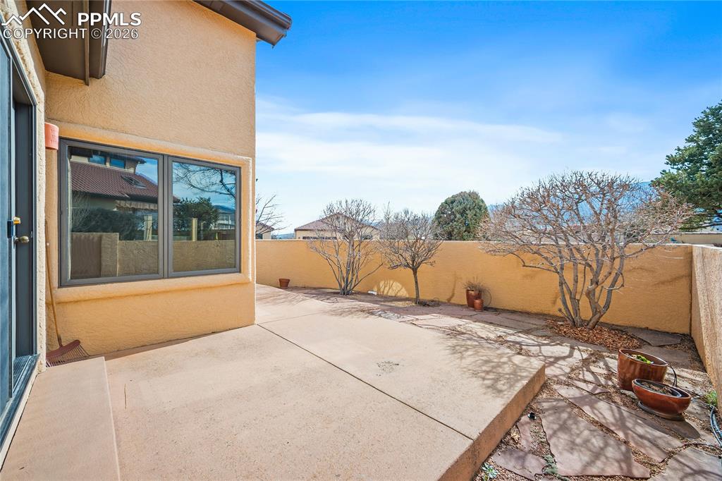 Large Private Patio WIth Great Mountain Views