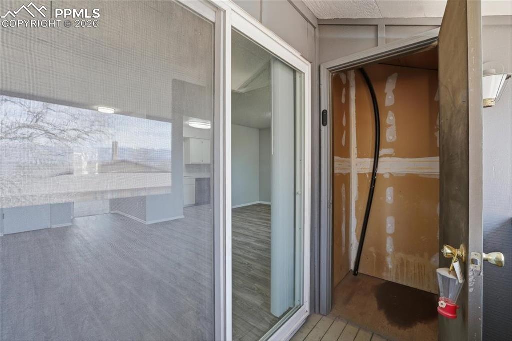 Back deck with storage.