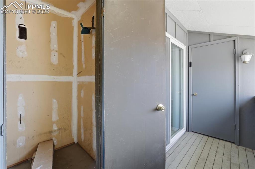 Back deck with storage.