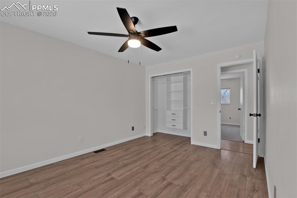 Closet with built-ins (Closet doors are available and left with the home.)