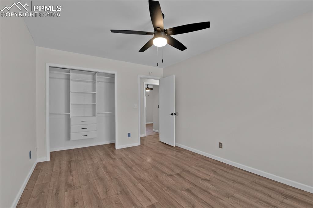 Closet with built-ins (Closet doors are available and left with the home.)