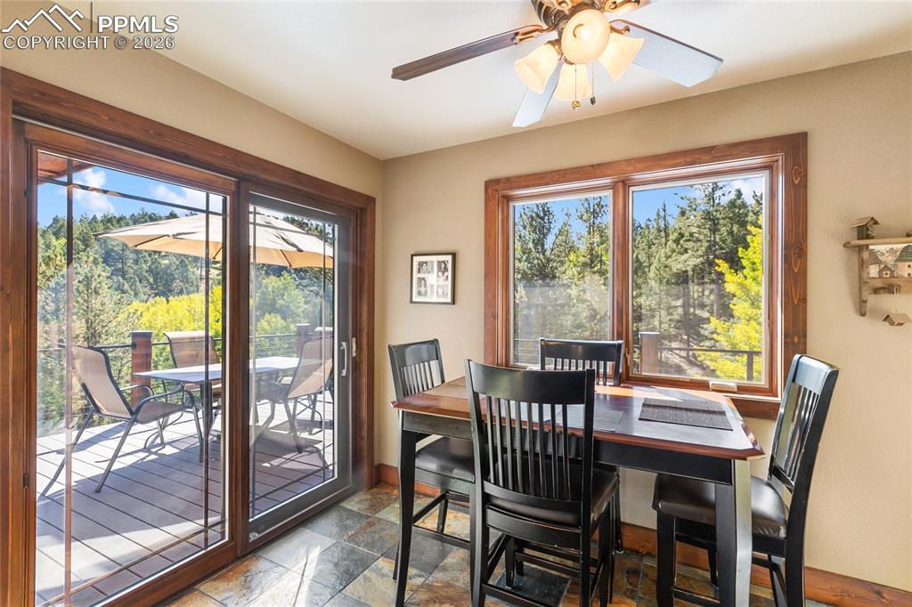 Whether you are sitting inside or out, you always feel like you are sitting in the forest!