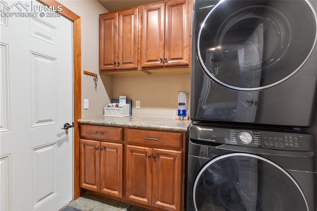 Main level mudroom/laundry room combo