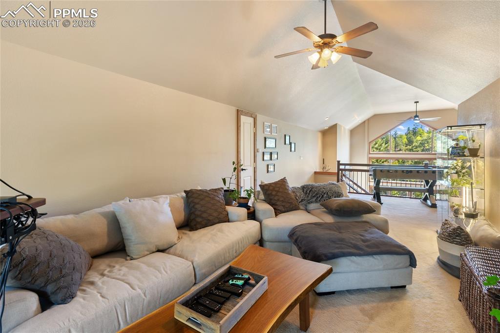 The loft area gets lots of light and has its own walk out as well.