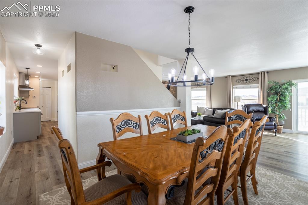 Showing pass through to the kitchen.