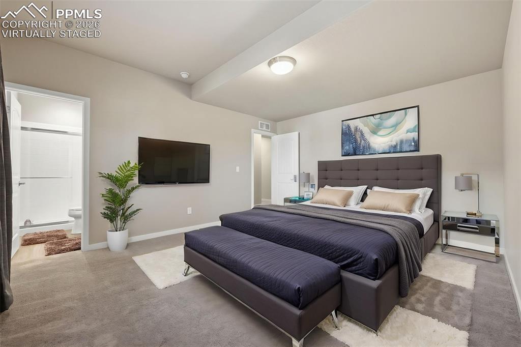 Basement, virtually staged