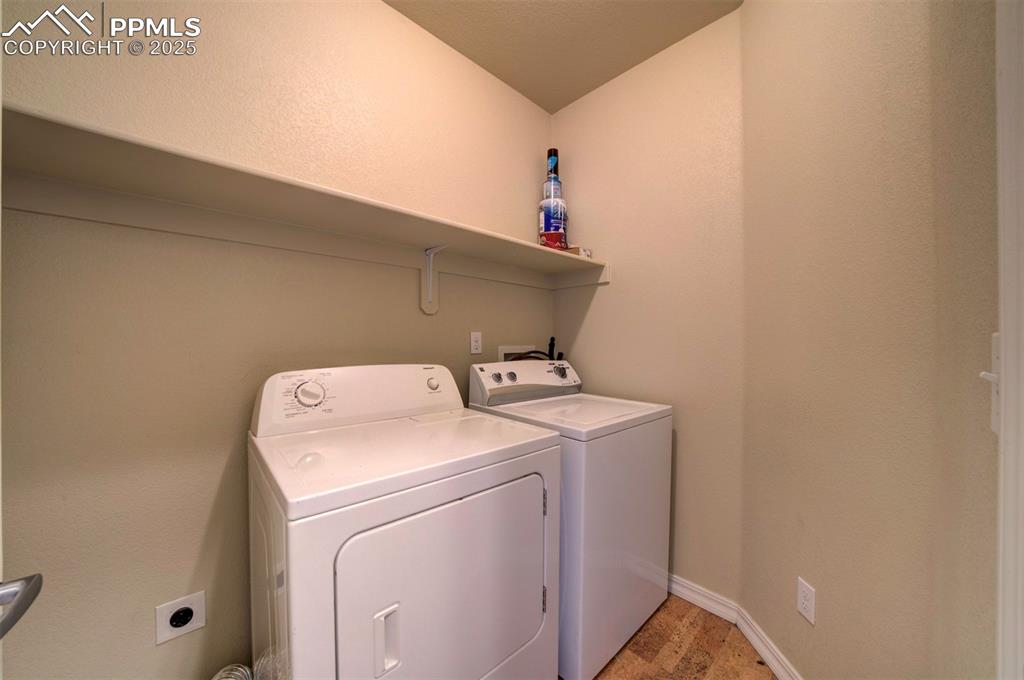 Designated Laundry area with space for storage