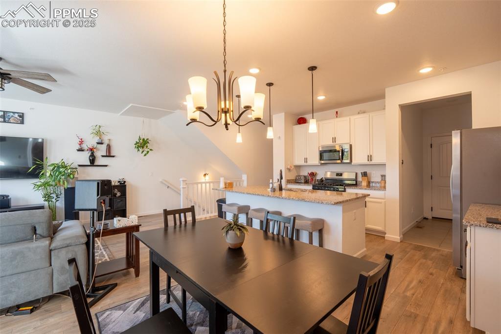 Dining area/kitchen/living room - main floor