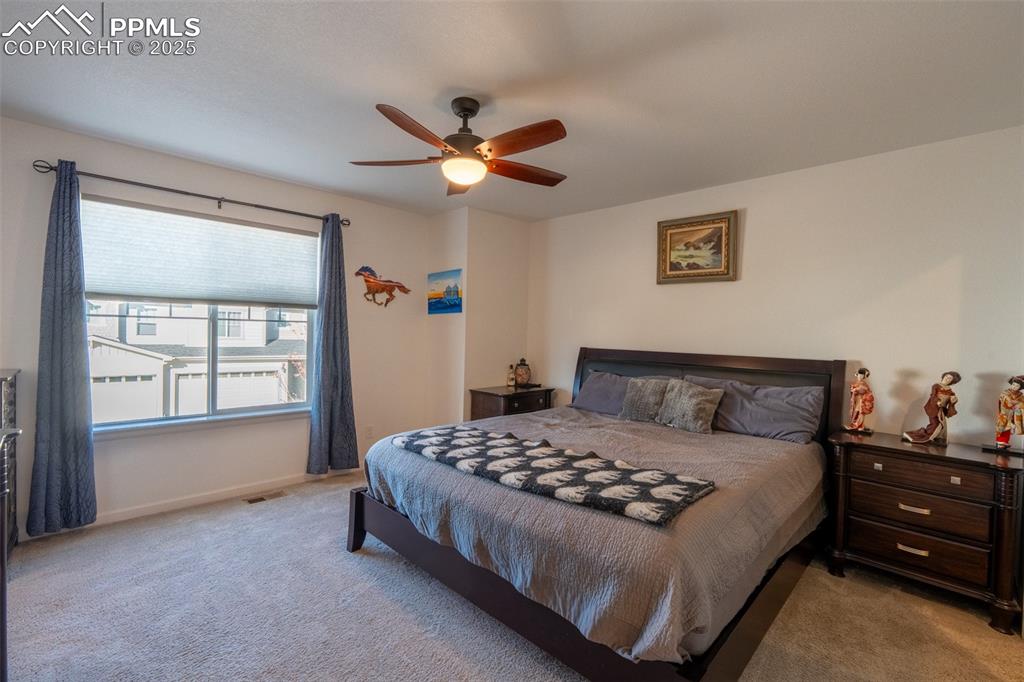 Primary/bedroom (2) with attached primary 3/4 bath with dual sinks - upper floor