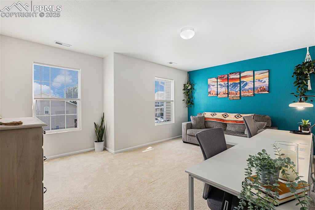 Spacious bedroom with ensuite bathroom