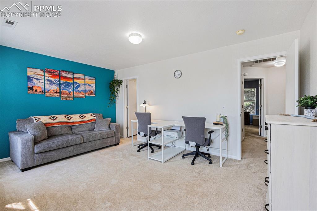 Spacious bedroom with ensuite bathroom