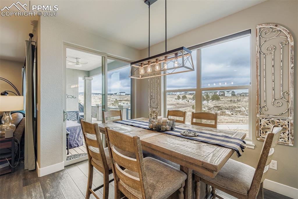 With east windows and door to upper deck.