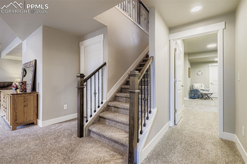 Leading to the walkout basement.