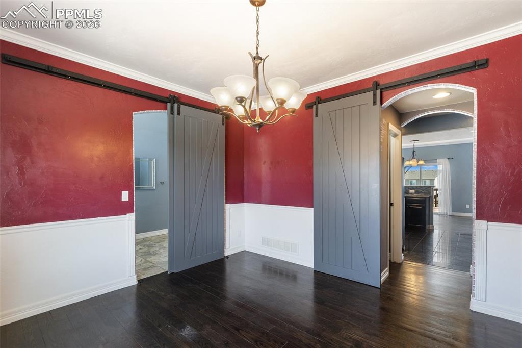 Imagine celebrating with family and friends on those special occasions in this formal dining room