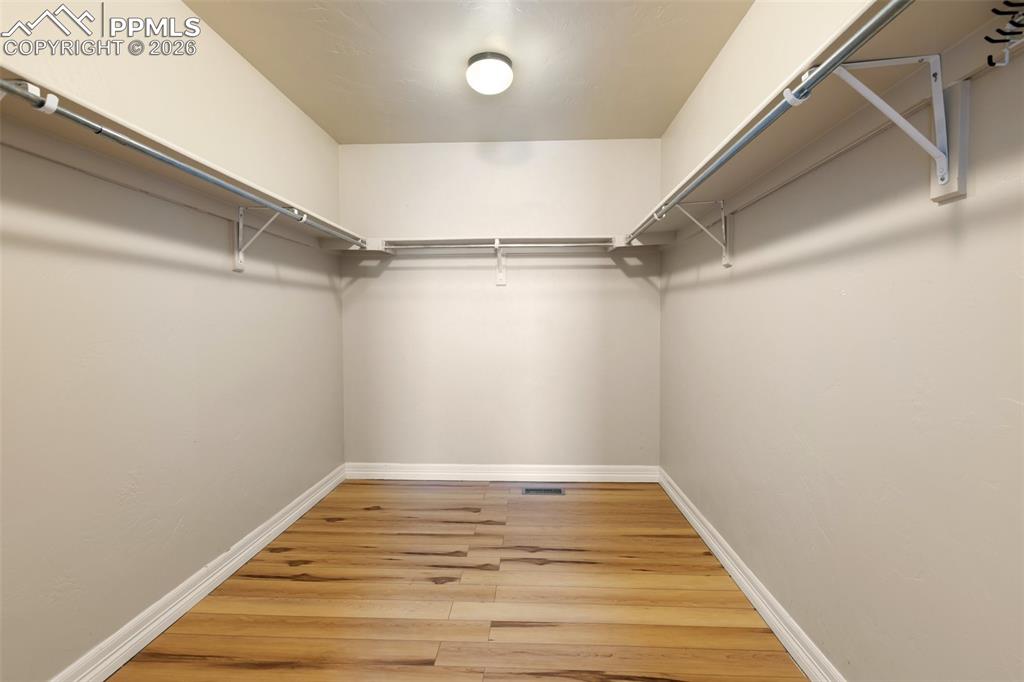 Generous walk-in closet with room for all of your essentials