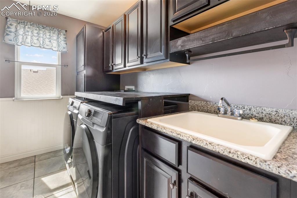 Conveniently located laundry on the upstairs level