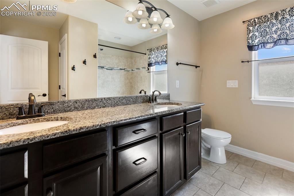 Modern bathroom on the upper level