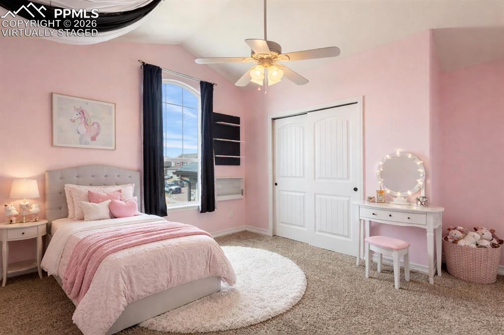 A lovely bedroom ready for a princess (Virtually Staged)