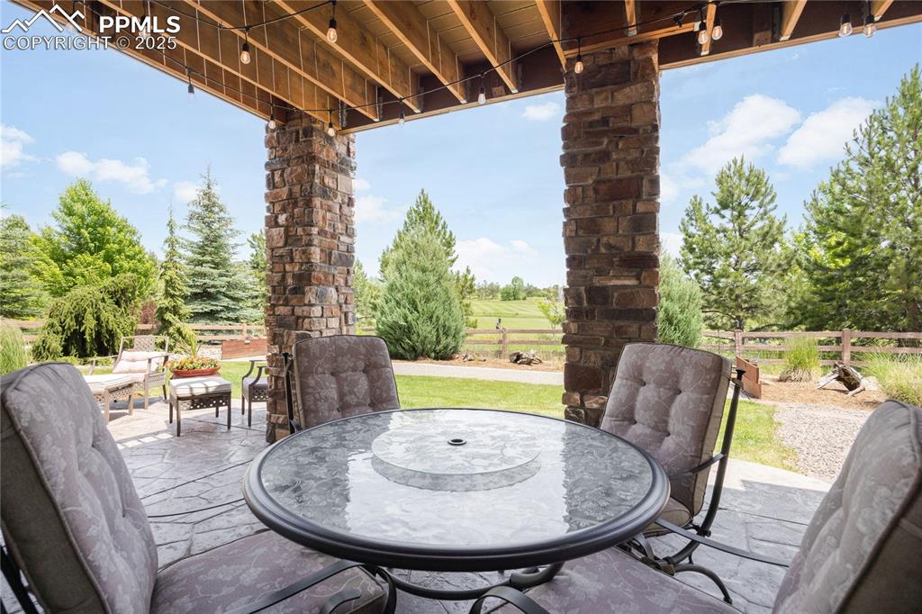 View of golf course from patio