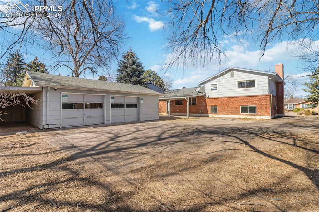 2 car garage and a carport 