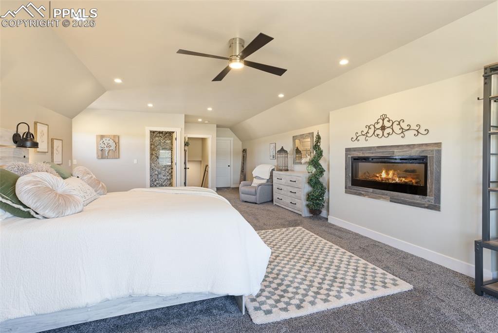 with fireplace and walk in closet. Pre-plumbed for kitchenette