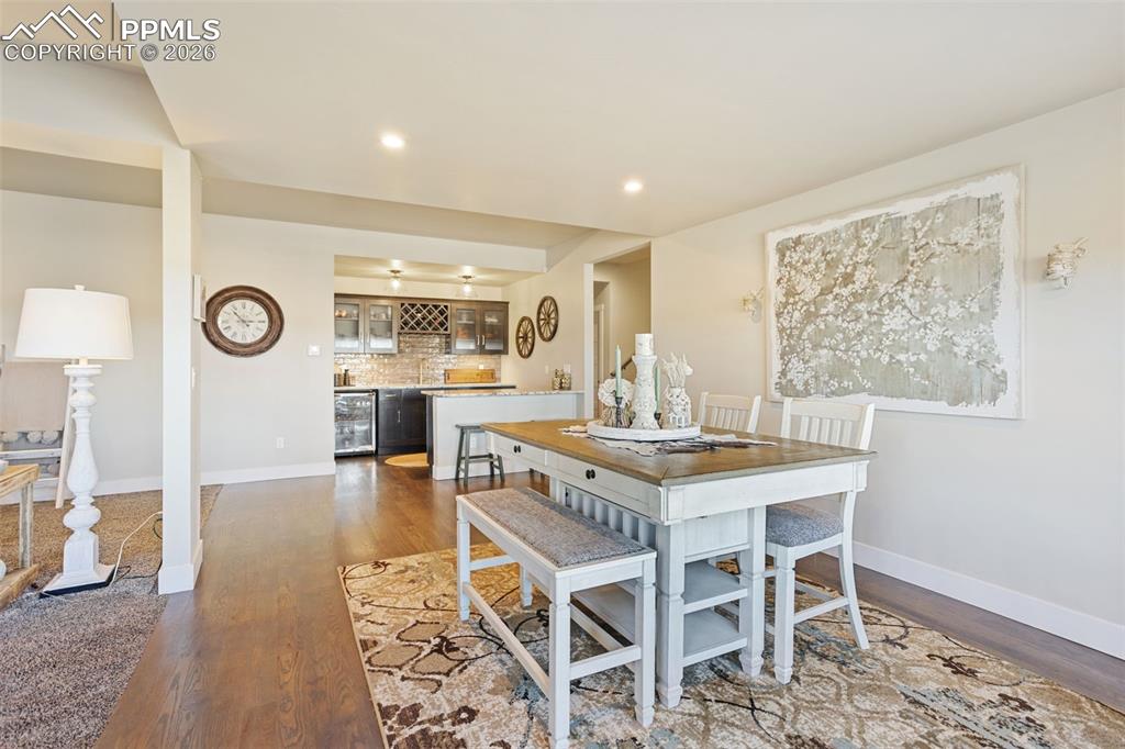 second dining area in basement