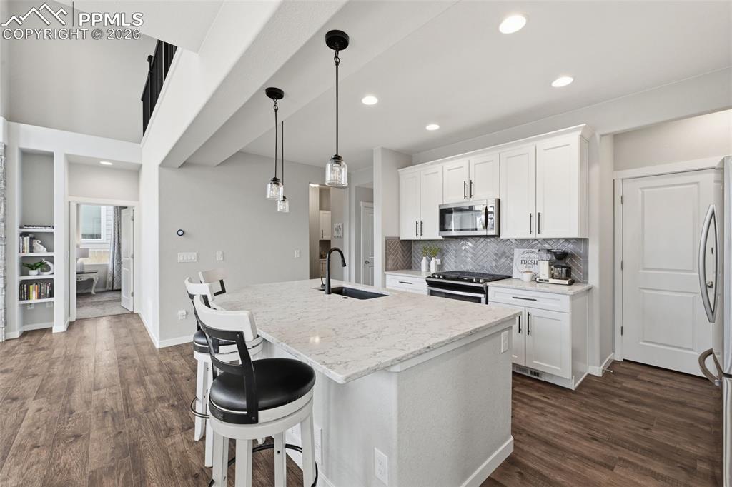 Tons of storage and countertop surface!