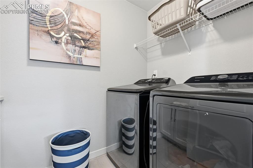 Laundry room on the upper level