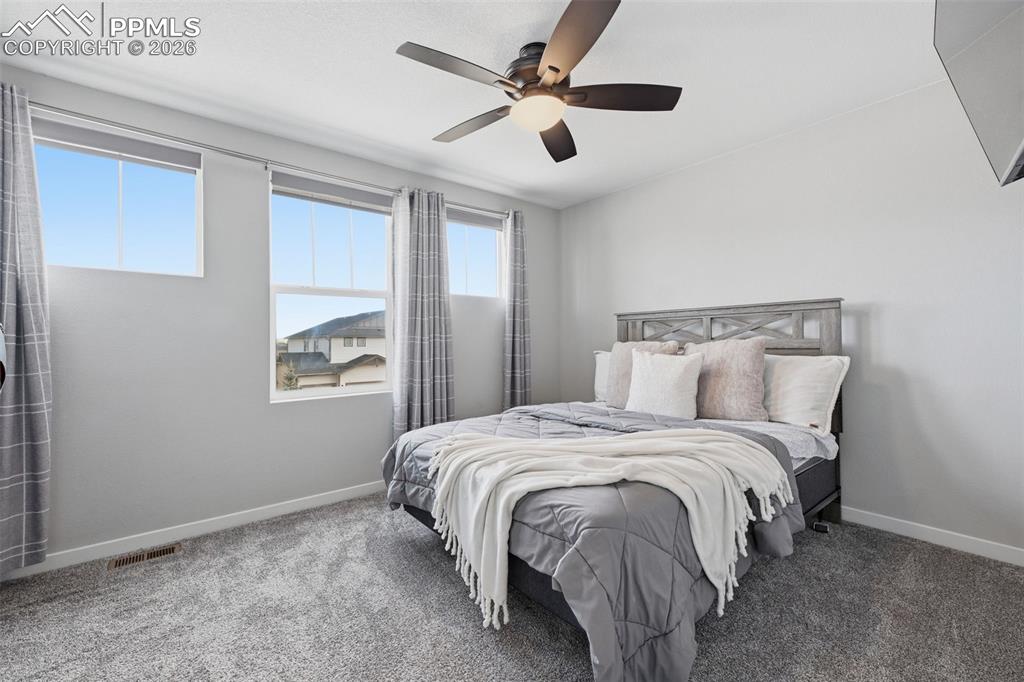 Large bedroom with tons of natural light!