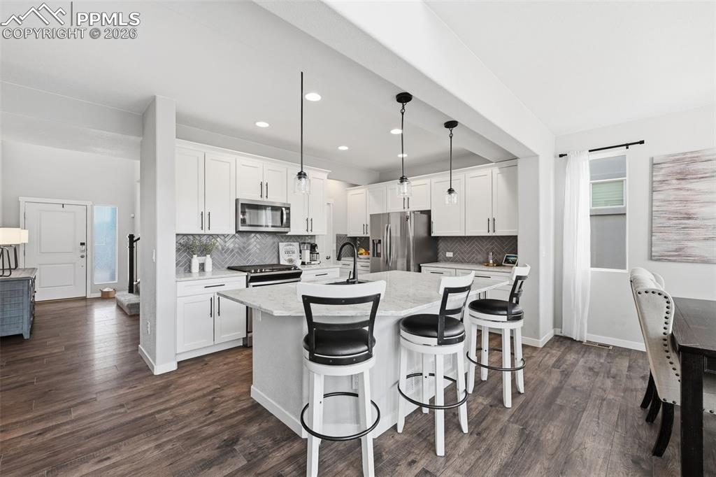 Large kitchen with island