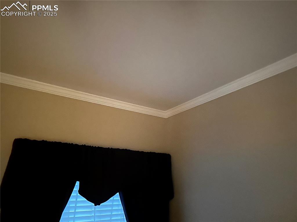 Detailed view of crown molding