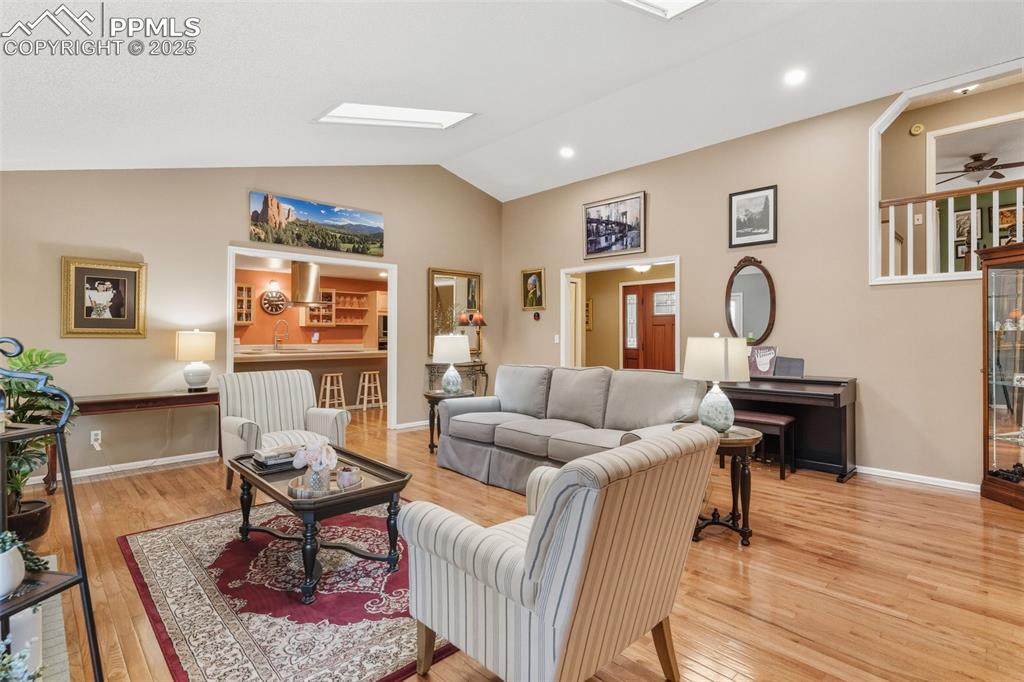 Hardwood floors and open concept living