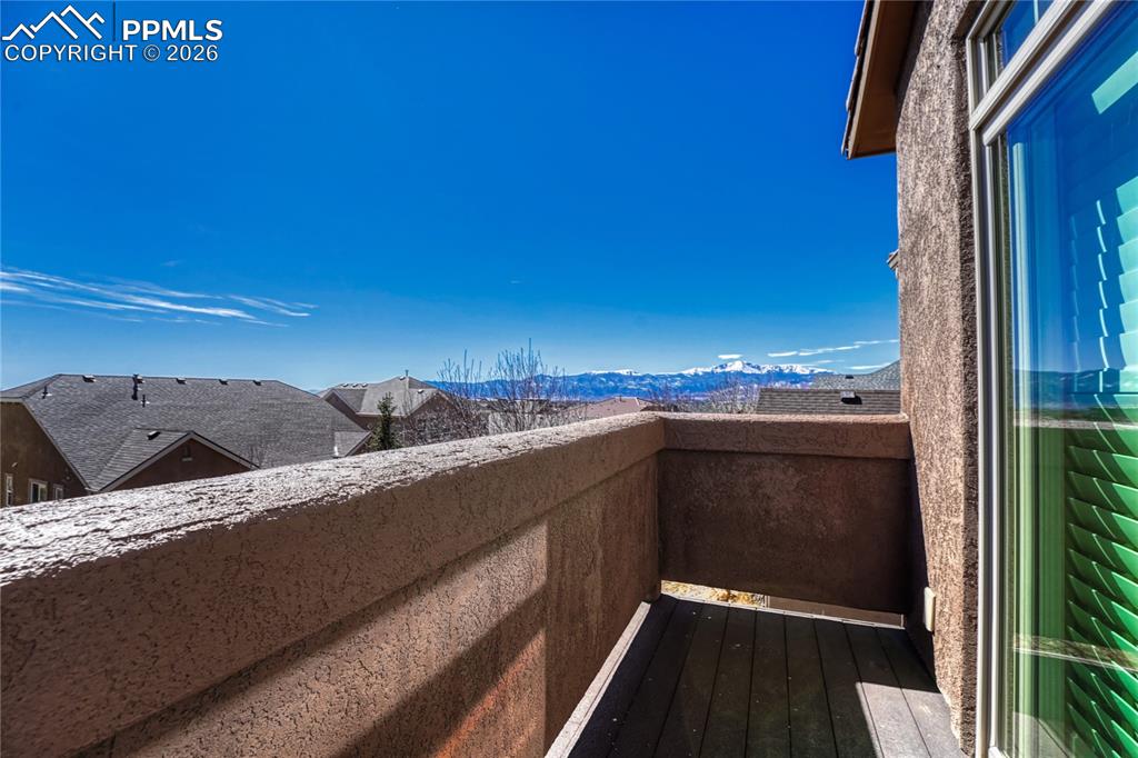 Private balcony with views of Pikes Peak