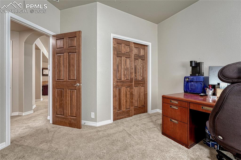 The basement and bedrooms also feature high ceilings