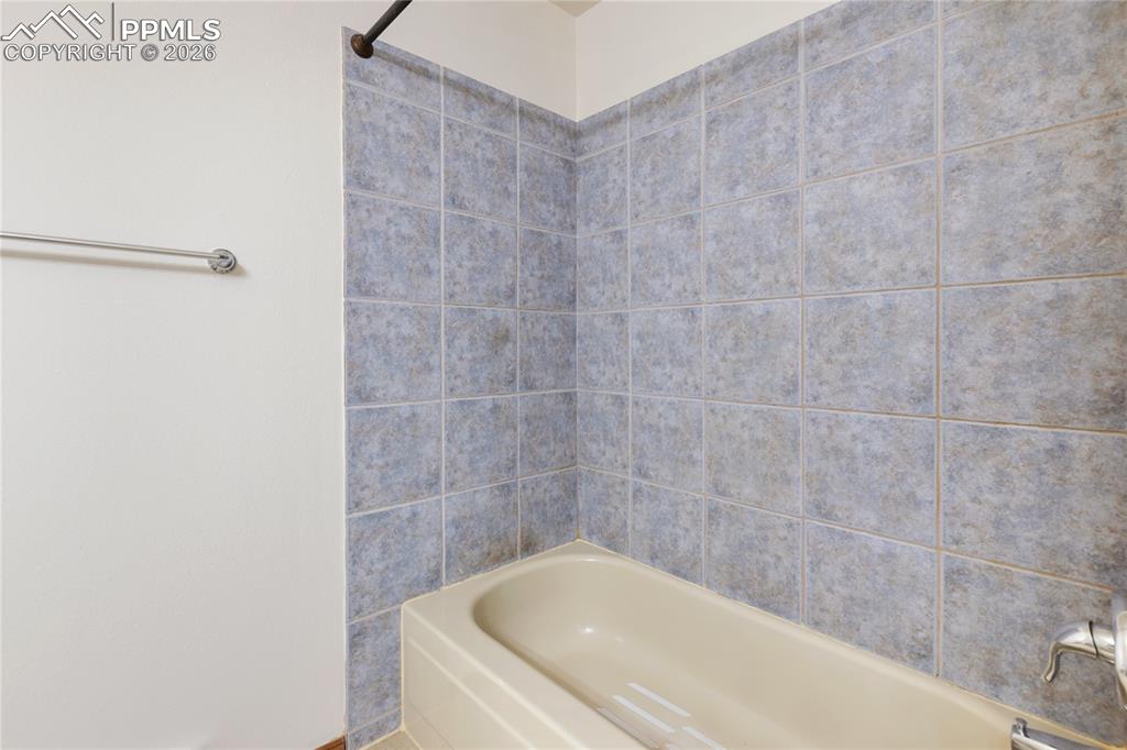 The bathroom with full bath!